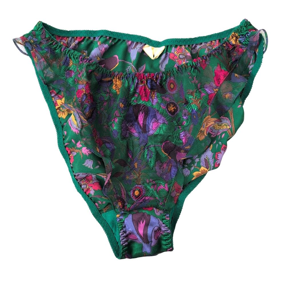 Y2K VTG Victorias Secret 80s 90s Gold Label Liquid Satin Sheer Panties High Rise